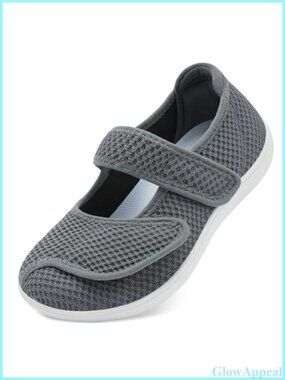 Wide Barefoot Walking Shoes Zero Drop Mesh Hook Loop Strap Women's
